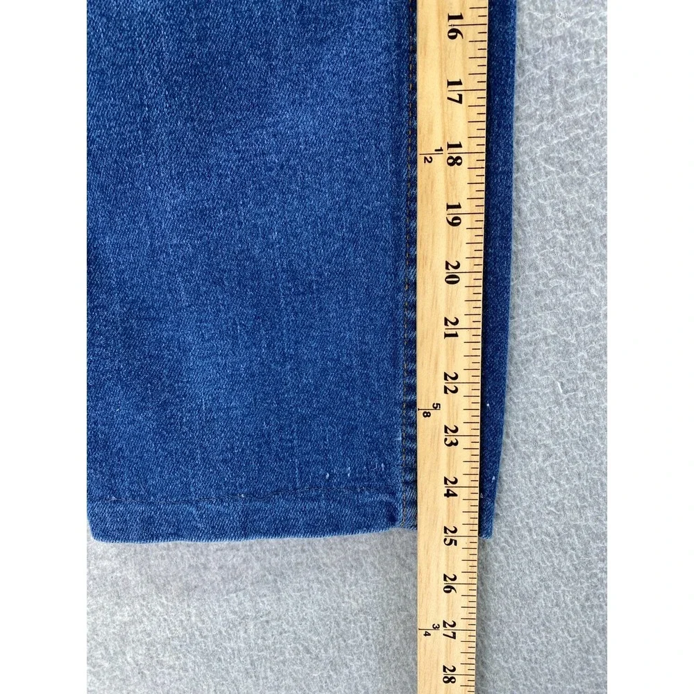 Vintage Levi's With‎ A Skosh Orange Tab Mens Sz 34x25 Blue Leather Pocket Patch